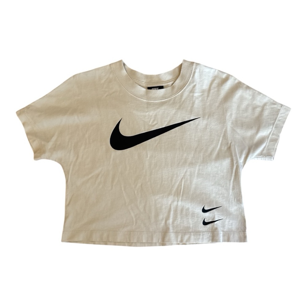 Nike Cream Cropped Short Sleeve Tee - Size Small